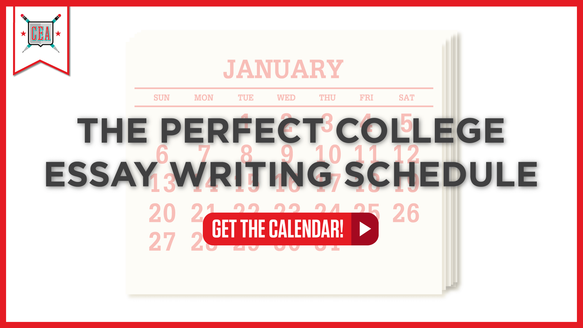 The Perfect College Essay Writing Schedule