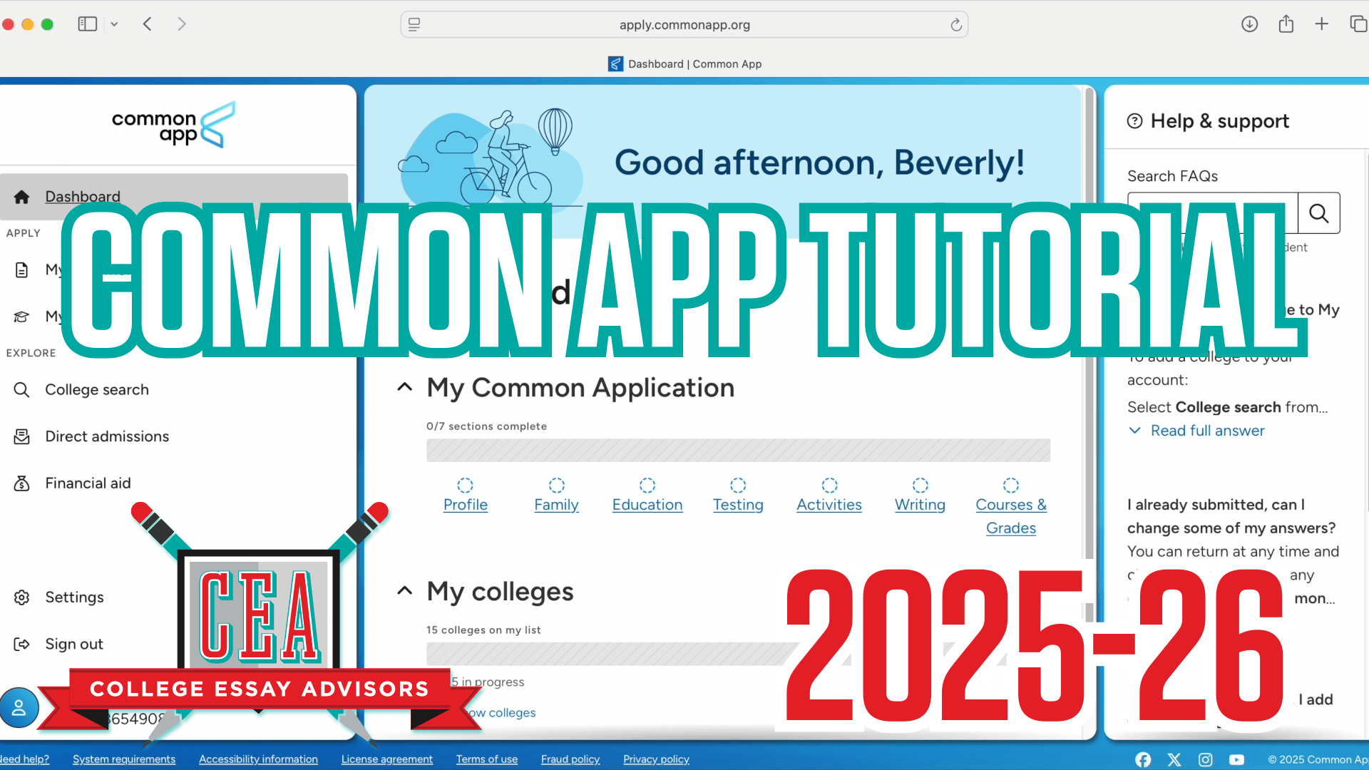 Common App Tutorial